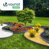 Bordure de jardin plastique flexible 20m avec piquets gris - VOUNOT FR