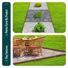 Bordure de jardin PE flexible 20M x 8 CM avec piquets marron - VOUNOT FR