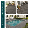 Lot de 16 dalles clipsables exterieures 30x30cm en Composite WPC Gris - VOUNOT FR