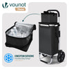 Chariot de course pliable aluminium 2 roues avec sac isotherme noir - VOUNOT FR