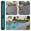 Lot de 22 dalles clipsables exterieures 30x30cm modulaire plastique anthracite - VOUNOT FR