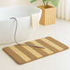 Lot de 2 Tapis de Bain Antidérapant chenille microfibre 60x90cm beige - VOUNOT FR
