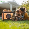 Maison pour Chat en bois avec toit bitumé et entrée en forme d'oreilles de chat - VOUNOT FR
