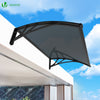 Auvent de porte marquise 100x80 cm en Polycarbonate anti UV Anthracite - VOUNOT FR