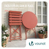 Set de Bistro en metal 1 table 2 chaises Rouge brique - VOUNOT FR