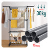Sechoir a linge etendoir 4 niveaux 126x63x170cm noir-gris - VOUNOT FR