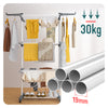 Sechoir a linge etendoir 4 niveaux 126x63x170cm gris-blanc - VOUNOT FR