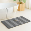 Lot de 2 Tapis de Bain Antidérapant chenille microfibre 60x90cm gris - VOUNOT FR