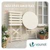 Set de Bistro en metal 1 table 2 chaises Crème - VOUNOT FR