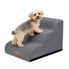 Escalier pour chien et chat en mousse haute densite et housse lavable 57x40x40cm gris - VOUNOT FR