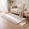 Tapis de salon poils ras doux antiderapant 80x150cm uni crème - VOUNOT FR