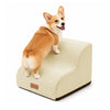 Escalier pour chien et chat en mousse haute densite et housse lavable 40x40x30cm beige - VOUNOT FR