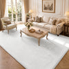 Tapis de salon poils ras doux antiderapant 240x340cm uni crème - VOUNOT FR