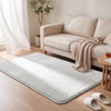 Tapis de salon poils ras doux antiderapant 120x160cm uni crème - VOUNOT FR