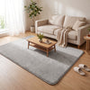 Tapis de salon poils ras doux antiderapant 140x200cm uni gris - VOUNOT FR
