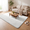 Tapis de salon poils ras doux antiderapant 140x200cm uni crème - VOUNOT FR
