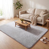 Tapis de salon poils ras doux antiderapant 160x230cm uni gris - VOUNOT FR