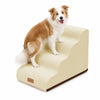 Escalier pour chien et chat en mousse haute densite et housse lavable 72x40x50cm beige - VOUNOT FR