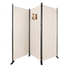 Paravent interieur separateur 3 panneaux autoportant pliable 262 x 30 x 173 cm Beige - VOUNOT FR