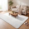 Tapis de salon poils ras doux antiderapant 160x230cm uni crème - VOUNOT FR