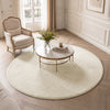 Tapis de salon poils ras doux antiderapant ф160cm uni beige - VOUNOT FR