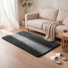 Tapis de salon poils ras doux antiderapant 80x150cm uni anthracite - VOUNOT FR