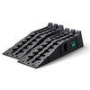 Lot 2 rampes nivellement voiture 5T cale d’acces PP 91x30.5x22cm noir - VOUNOT FR