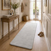 Tapis de salon poils ras doux antiderapant 60x180cm uni gris - VOUNOT FR