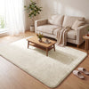 Tapis de salon poils ras doux antiderapant 160x230cm uni beige - VOUNOT FR