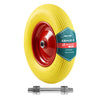 Roue increvable 4.80/4.00-8 en PU pour brouette diable alesage 20mm 392x92 mm Jaune - VOUNOT FR