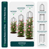 Lot de 4 Tuteur de jardin obelisque 194 cm en metal Noir - VOUNOT FR