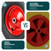 Lot de 4 Roue gonflable robuste 4.80/4.00-8 pour chariot brouette alesage 20mm 400x85mm Rouge - VOUNOT FR