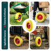 Lot de 4 Roue increvable 4.80/4.00-8 en PU pour brouette diable alesage 20mm 392x92 mm Jaune - VOUNOT FR