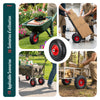 Lot de 4 Roue gonflable robuste 3.50-4 pour chariot brouette alesage 16mm 260x85mm metal Noir/Rouge - VOUNOT FR