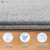 Tapis de salon poils ras doux antiderapant 240x340cm uni gris - VOUNOT FR