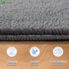 Tapis de salon poils ras doux antiderapant 240x340cm uni anthracite - VOUNOT FR