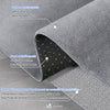 Tapis de salon poils ras doux antiderapant 240x340cm uni gris - VOUNOT FR