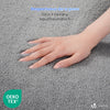 Tapis de salon poils ras doux antiderapant 240x340cm uni gris - VOUNOT FR