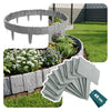 Bordure de jardin plastique PP imitation pierre 10m gris clair - VOUNOT FR