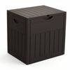 Coffre de Rangement Exterieur 126L en PP 56x43x53CM Style Bois Marron - VOUNOT FR