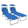 Transat pare soleil Lot de 2 pcs Bleu - VOUNOT FR