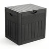 Coffre de Rangement Exterieur 126L en PP 56x43x53CM Style Polyrotin Noir - VOUNOT FR