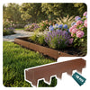 Lot de 10 Bordures de jardin acier galvanise avec pointes ancrages 106x18cm marron - VOUNOT FR