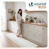 Tapis de salon poils ras doux antiderapant 60x180cm uni crème - VOUNOT FR