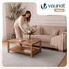 Tapis de salon poils ras doux antiderapant 140x200cm uni gris - VOUNOT FR