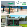 Tonnelle de jardin exterieure pliable avec moustiquaire Pop up 3.6x3.6m vert - VOUNOT FR