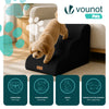 Escalier pour chien et chat en mousse haute densite et housse lavable 57x40x40cm noir - VOUNOT FR