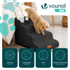 Escalier pour chien et chat en mousse haute densite et housse lavable 72x40x50cm noir - VOUNOT FR