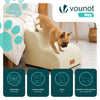 Escalier pour chien et chat en mousse haute densite et housse lavable 40x40x30cm beige - VOUNOT FR