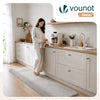Tapis de salon poils ras doux antiderapant 60x180cm uni gris - VOUNOT FR